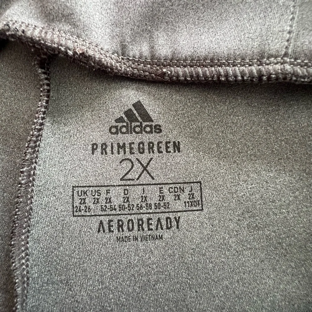 Adidas Aeroready 3-Stripes 7/8 High Rise Leggings Gray No signs of Wear Sz 2X - Picture 7 of 7